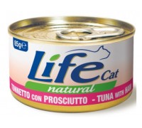 LifeCat Natural Tuna with Ham Натуральные консервы на основе тунца (70..