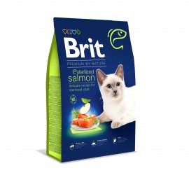 Brit Premium by Nature Cat Sterilised Salmon Сухой корм для стерилизованных котов  8 кг (лосось)