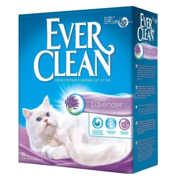 Ever Clean (Евер Клин) LAVENDER (АРОМАТ ЛАВАНДИ) наповнювач для котів, що комкується, 6 л