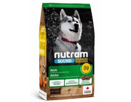 термін до 09.12.2022 // S9 Nutram Sound Balanced Wellness Natural Lamb Adult Dog Рецепт з ягнятком та шліфованим ячменем Для дорослих собак, 2кг