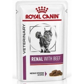 Вологий корм для дорослих котів  RENAL FELINE BEEF pouches  0.085 кг..