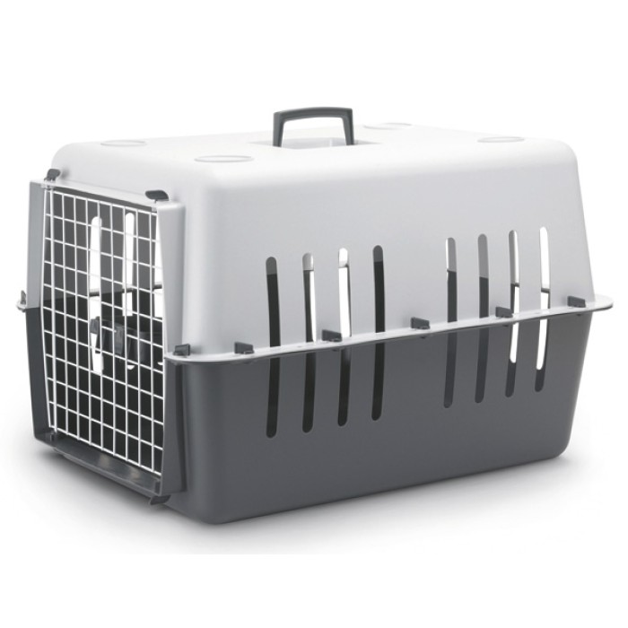 Savic ПЭТ КЭРРИЕР4 (Pet Carrier4) переноска для собак, пластик , 66Х47Х43 см., темно-серый.
