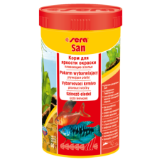 Sera сан (sera San) Корм для яркости окраски, состоящий из плавающих хлопьев, 10г