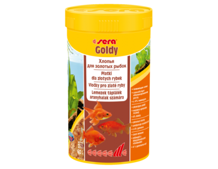 Sera голди (sera Goldy) Хлопьевидный корм для мелких золотых рыбок и других холодноводных видов рыб, 12г