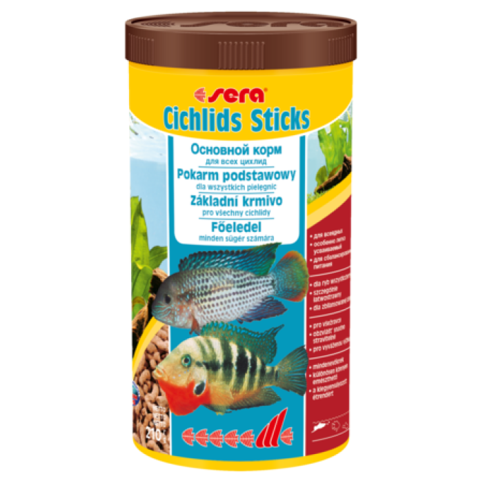 Sera палочки для цихлид (sera Cichlids Sticks) Базовый корм для крупных цихлид , 2 кг