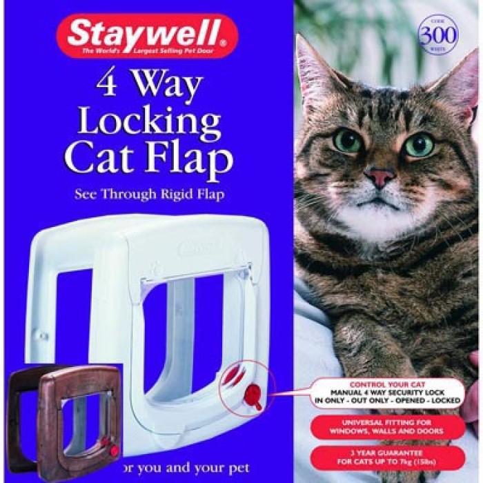 Staywell дверцы для котов, с механическим замком , белый. 241 мм х 252 мм