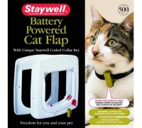 Staywell ПРОГРАМ дверцы для котов, с программным ключом, белый. 241 мм..