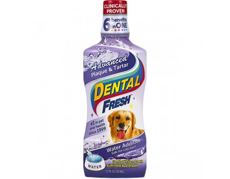 SynergyLabs Dental Fresh Advanced СІНЕРДЖІ ЛАБС СВІЖІСТЬ ЗУБІВ ЕДВАНСЕД рідина від зубного нальоту та запаху з пащі собак, 503 мл