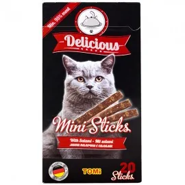 TOMi Delicious Mini Sticks Salami ТОМІ ДІЛИШЕ САЛЯМИ ласощі для котів,..