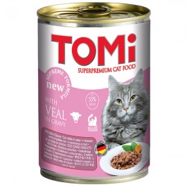 TOMi veal ТЕЛЯТИНА консервы для кошек, влажный корм , 0.4 кг...