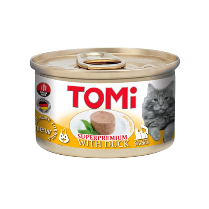 TOMi Duck ТОМИ УТКА, консервы для котов, мусс, 0,085 кг