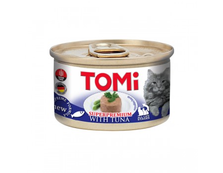 TOMi Tuna ТОМИ ТУНЕЦ, консервы для котов, мусс	, 0,085 кг