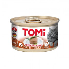 TOMi Turkey ТОМІ ІНДЕЙКА, консерви для котів, мус, 0,085 кг..