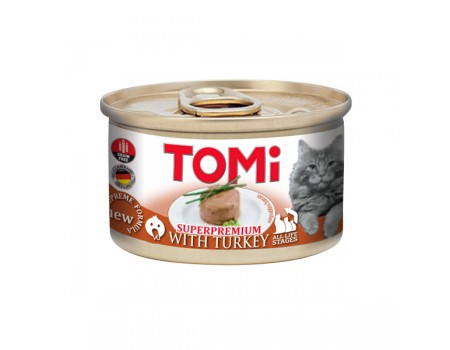 TOMi Turkey ТОМИ ИНДЕЙКА, консервы для котов, мусс, 0,085 кг