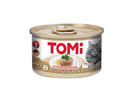 TOMi Chicken ТОМИ КУРИЦА, консервы для котов, мусс, 0,085 кг