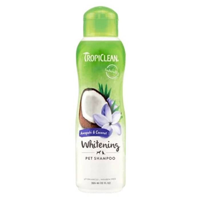 TropiClean Whitening Awapuhi & Coconut шампунь для білої та світлої шерсті собак та котів - 355 мл