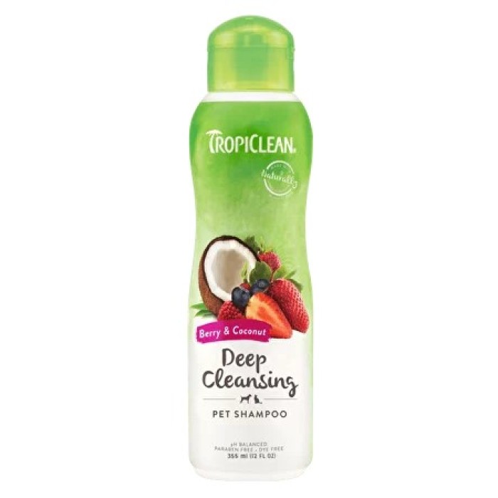 Шампунь TropiClean Berry & Coconut "Ягода і кокос" для собак і котів, 355 мл