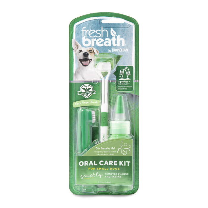 Набор Fresh Breath для собак малых пород (гель для чистки зубов 59ml,зуб.щетка,зуб.щетка на палец)