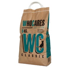 WC ВИСИ КЛАССИК (WhoCares Classic) впитывающий наполнитель в кошачий туалет, без запаха , 10 кг.