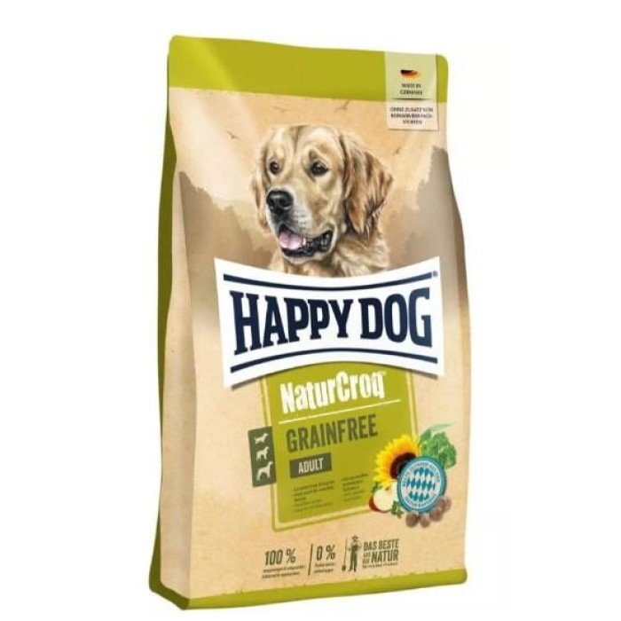 Корм сухий беззерновий Happy Dog Premium Naturcroq Grainfree для дорослих собак з птахом та лососем, 11 кг