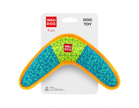Игрушка для собак WAUDOG Fun, "Бумеранг", 24х14 см, голубой