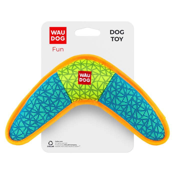 Игрушка для собак WAUDOG Fun, "Бумеранг", 24х14 см, голубой