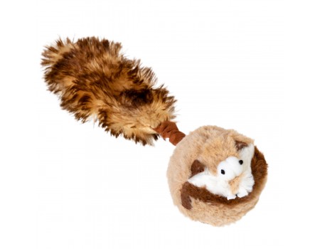 Игрушка для собак Барсук с 2-мя пищалками GiGwi Catch & fetch, искусственный мех, 26 см