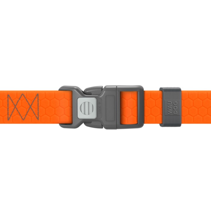 Шлея для собак Н-подібна WAUDOG Waterproof з QR-паспортом, пряжка-фастекс, S, Ш 15 мм, А 28-42 см, В 34-51 см, помаранчевий