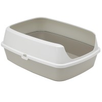 Moderna Maryloo МОДЕРНА МЭРИЛУ открытый туалет c бортиком для котов, 50х38х16см (теплый серый)