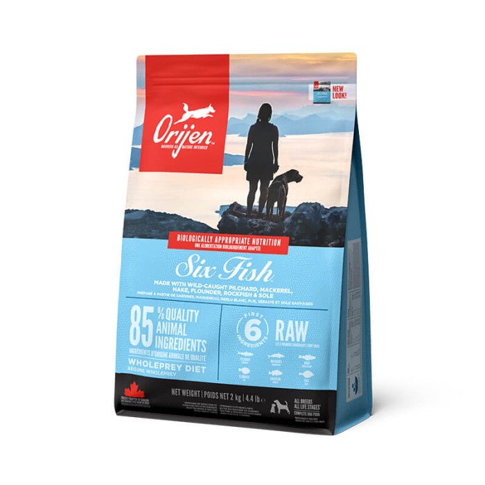 Orijen 6 Fish Dog  Сухой корм для собак всех пород и всех возрастов, на основе рыбы,  2.0 кг