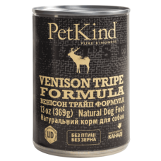 PetKind Venison Tripe Formula Натуральный влажный корм для собак из канадской говядиной, новозеландской олениной и говяжьим рубцом,  0,369 кг