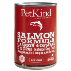 PetKind Salmon Formula Натуральный монопротеиновый влажный корм для собак с диким лососем и сельдью,  0,369 кг