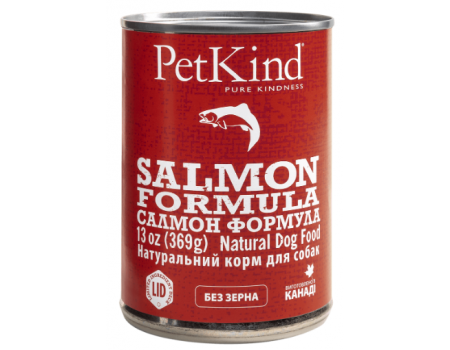 PetKind Salmon Formula Натуральный монопротеиновый влажный корм для собак с диким лососем и сельдью,  0,369 кг