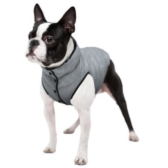 Курточка WAUDOG Clothes светоотражающая L65 обхват груди 87-90 см обхват шеи 60-65 см серая