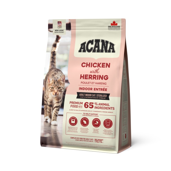 Сухой корм Acana Indoor Entree - Беззерновой сухой корм для котов на всех стадиях жизни с курицей и индейкой, 1,8 кг