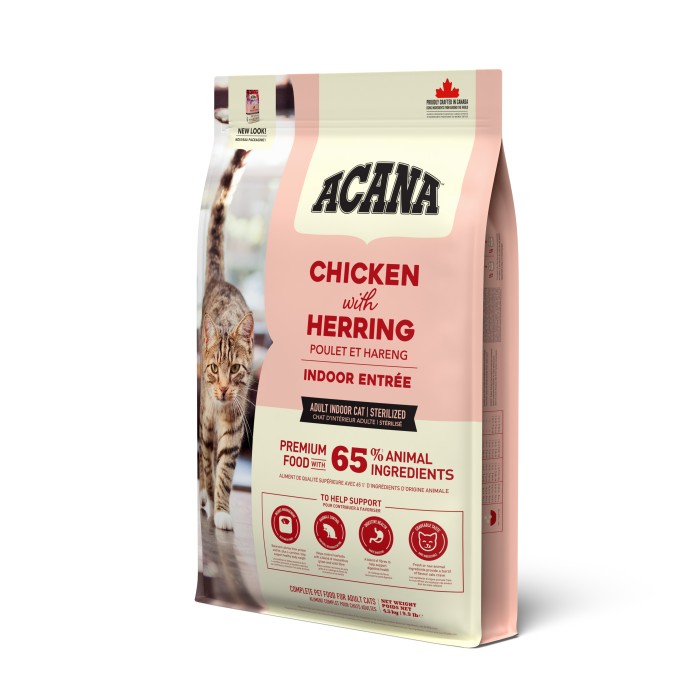 Сухой корм Acana Indoor Entree - Беззерновой сухой корм для котов на всех стадиях жизни с курицей и индейкой, 4.5 кг