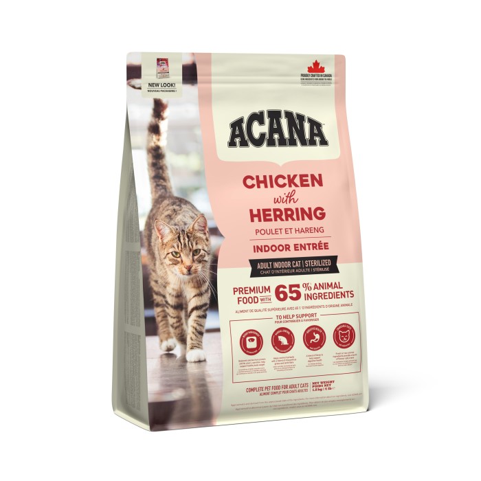 Сухой корм Acana Indoor Entree - Беззерновой сухой корм для котов на всех стадиях жизни с курицей и индейкой, 1,8 кг