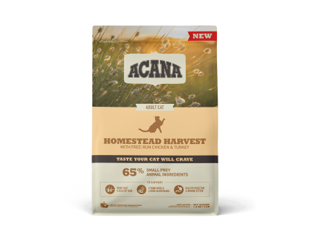 Cухой корм Acana Homestead Harvest - Беззерновой сухой корм для котов на всех стадиях жизни с курицей и индейкой, 1,8 кг
