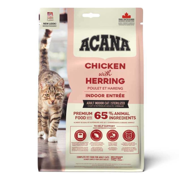 Сухой корм Acana Indoor Entree - Беззерновой сухой корм для котов на всех стадиях жизни с курицей и индейкой, 0.34 кг