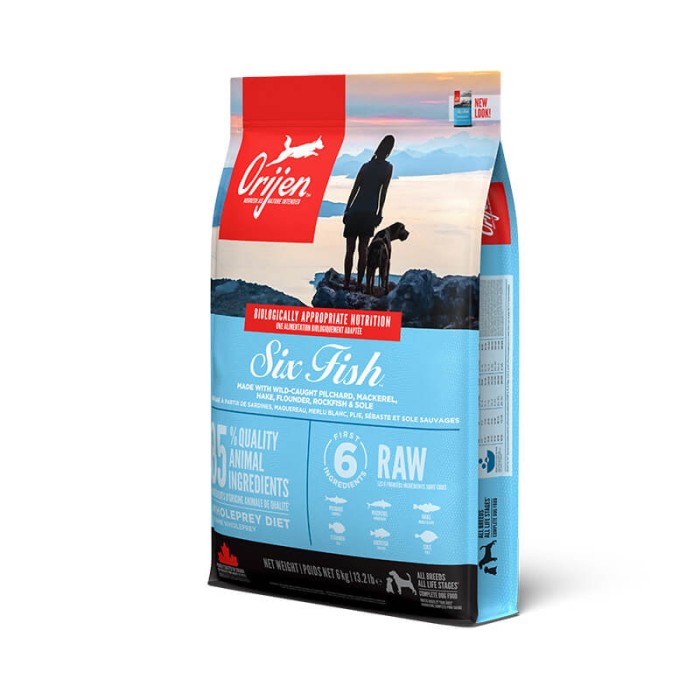 Orijen 6 Fish Dog  Сухой корм для собак всех пород и всех возрастов, на основе рыбы,  6.0 кг