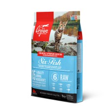 Orijen Adult 6 Fish біологічний корм для всіх порід котів і кошенят з рибою, 5.4 кг