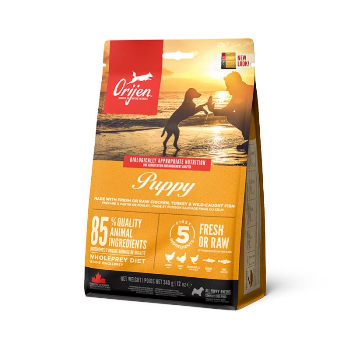 Orijen Puppy Сухой корм для щенков малых и средних пород на основе цыпленка, индейки и рыбы, 340 г