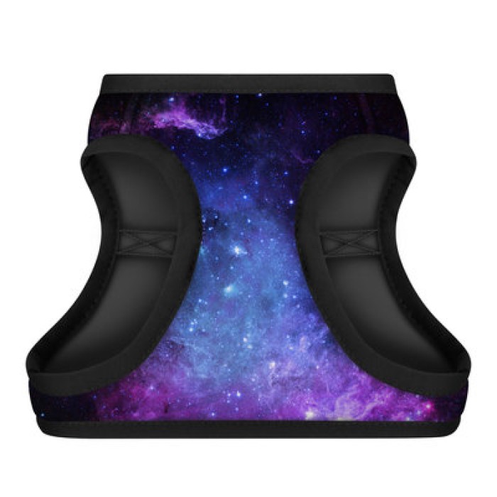 Шлея для собак мягкая WAUDOG Clothes з QR-паспортом, рисунок "NASA21", XS1 B 24-27 см, C 18-20 см