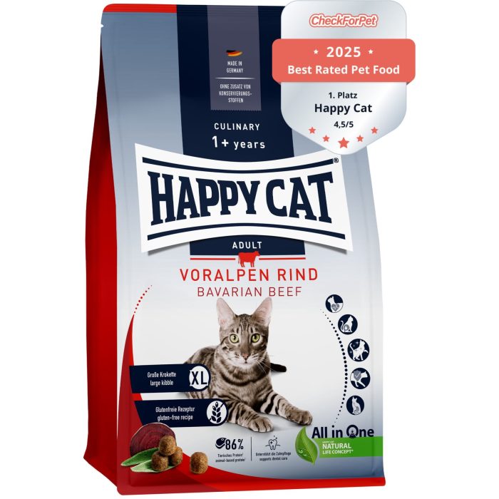 Happy Cat Culinary Adult Bavarian Beef - Сухий корм з баварською яловичиною для дорослих котів, 10 кг