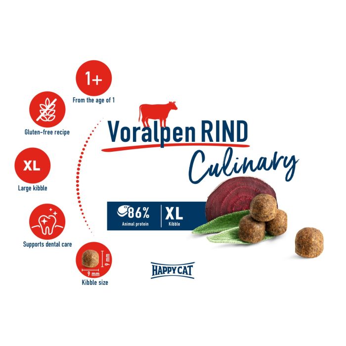 Happy Cat Culinary Adult Bavarian Beef - Сухий корм з баварською яловичиною для дорослих котів, 10 кг