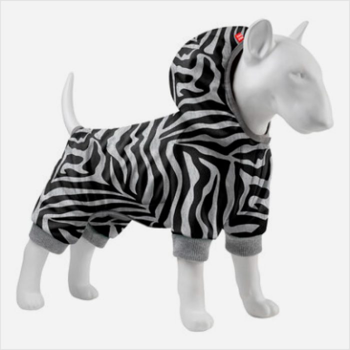 Collar WAUDOG Clothes комбінезон для собак, розмір XS 22, софтшелл, малюнок Зебра