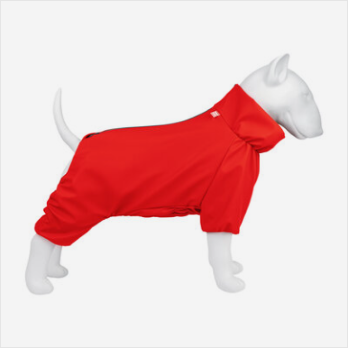 Collar WAUDOG Clothes дождевик для собак, размер XS 25, цвет красный