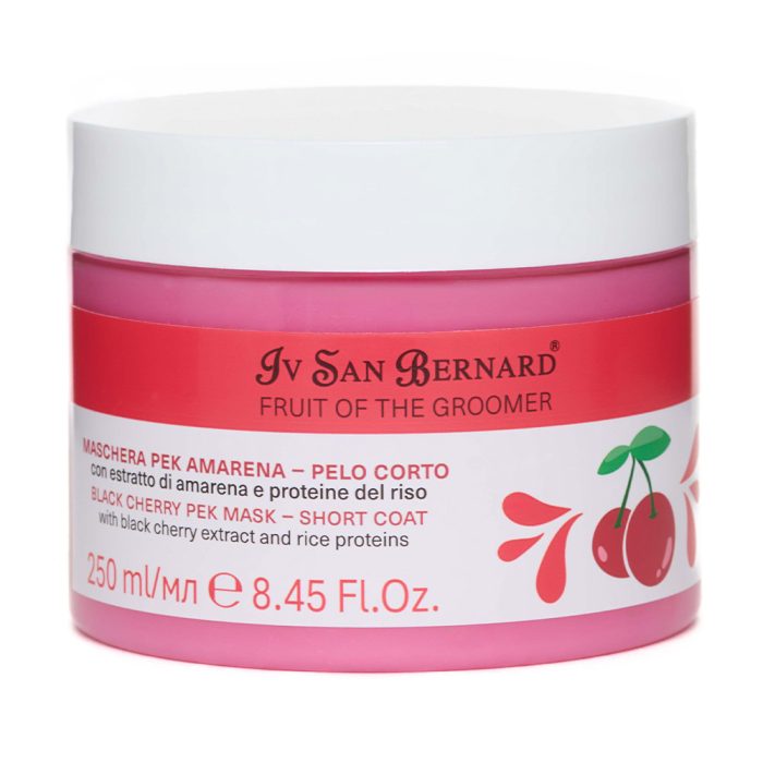 Iv San Bernard Fruit of the Groomer маска для котів і собак, Чорна вишня для короткої шерсті, 250 мл