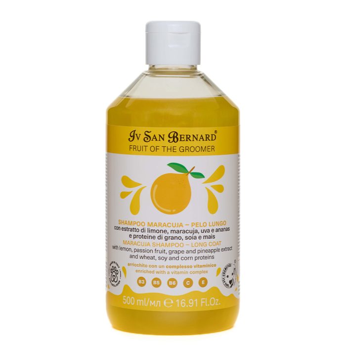 Iv San Bernard Fruit of the Groomer шампунь для кошек и собак, Маракуйя для длинной шерсти, 500 мл