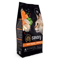 Savory Kitten Fresh Salmon with Marine Fish сухой корм для котят (лосось, морская рыба) 400 г